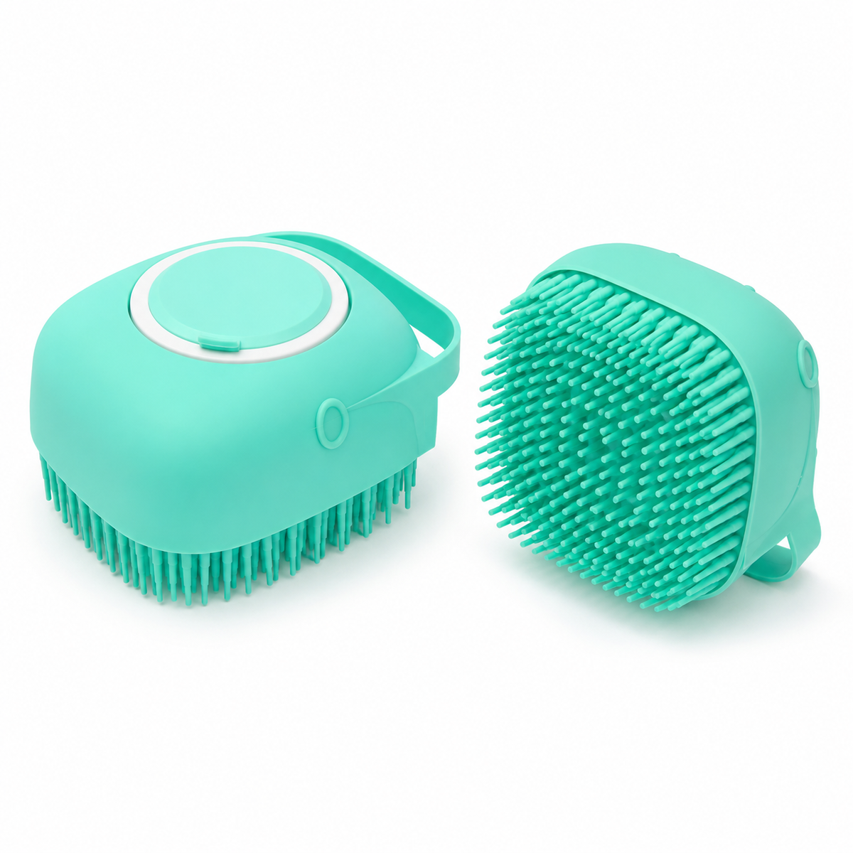 Silicone Pet Bath Brush with Shampoo Dispenser