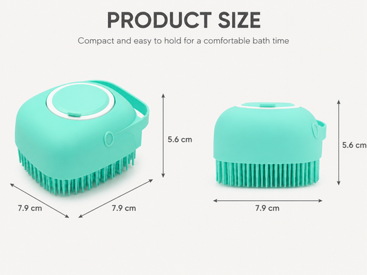 Silicone Pet Bath Brush with Shampoo Dispenser